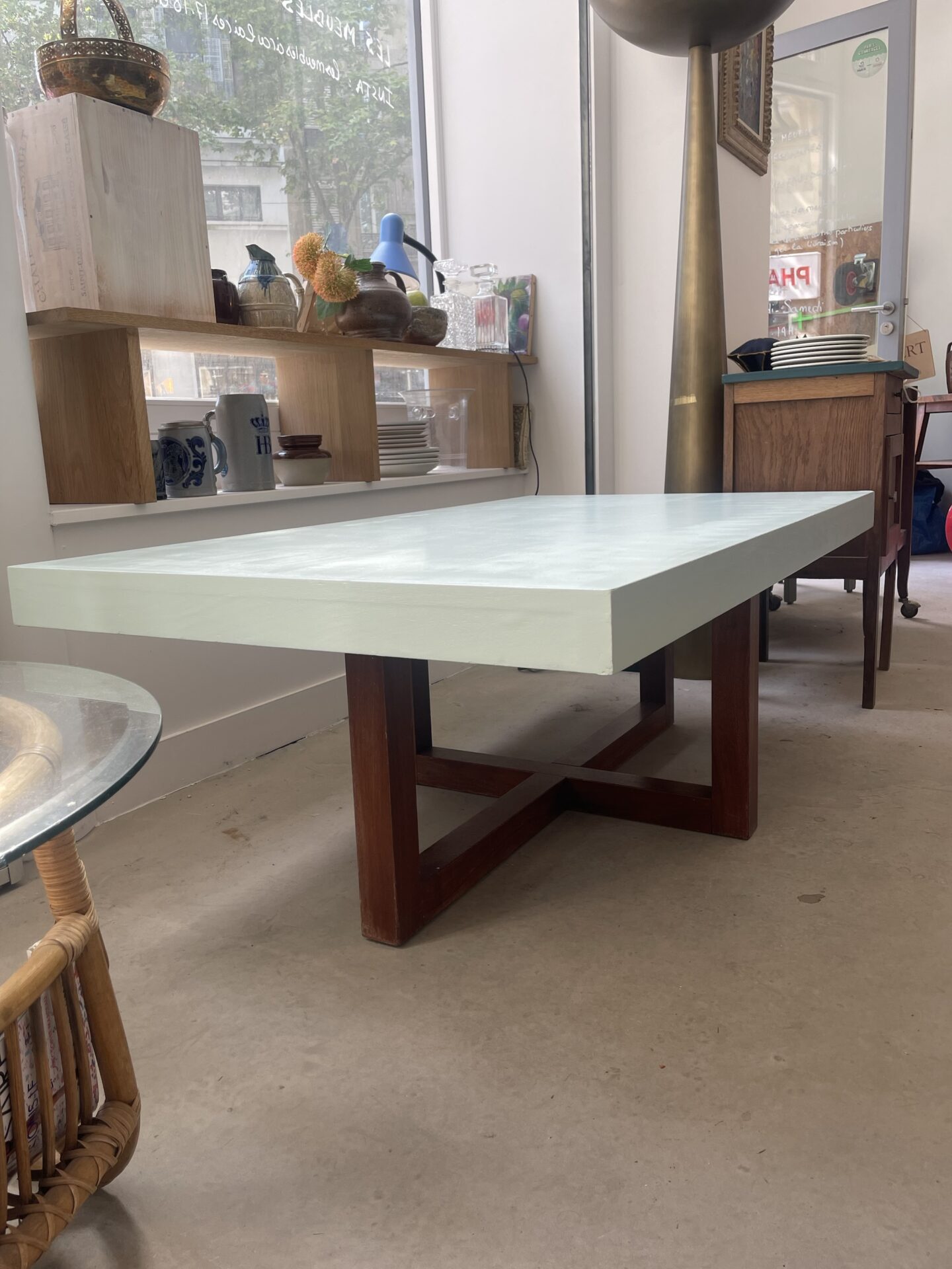 Table basse bois, plateau « menthe à l’eau » – Image 5