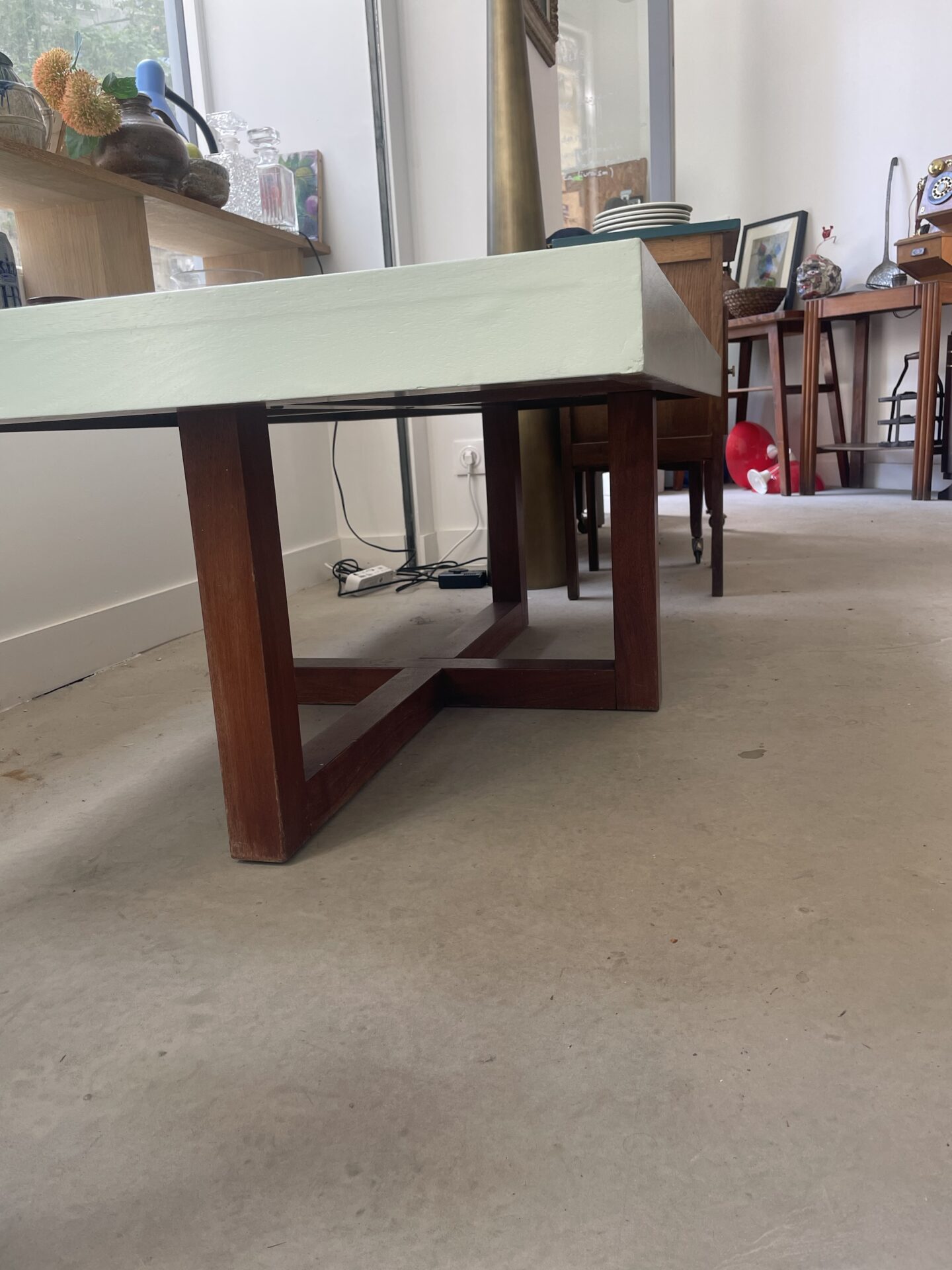 Table basse bois, plateau « menthe à l’eau » – Image 6