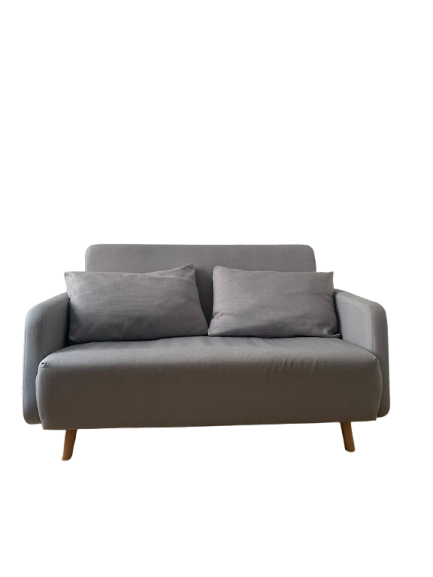 Canapé convertible 2 places gris