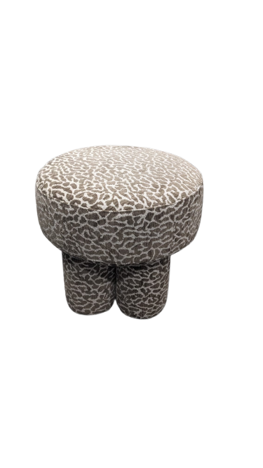 Corinthe - Pouf ou tabouret, Léopard marron
