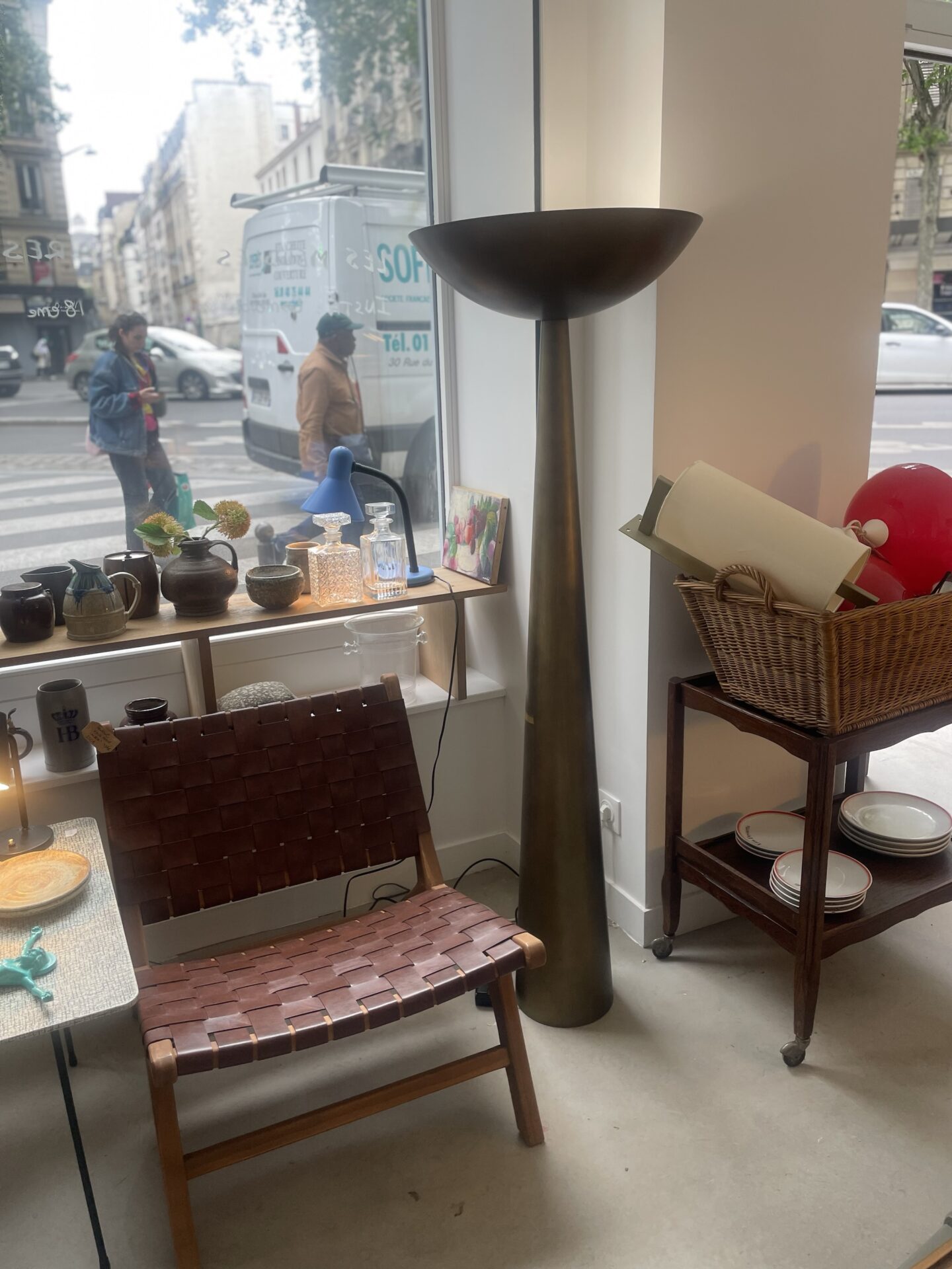 Fauteuil en cuir tressé CALIXTA – Image 2