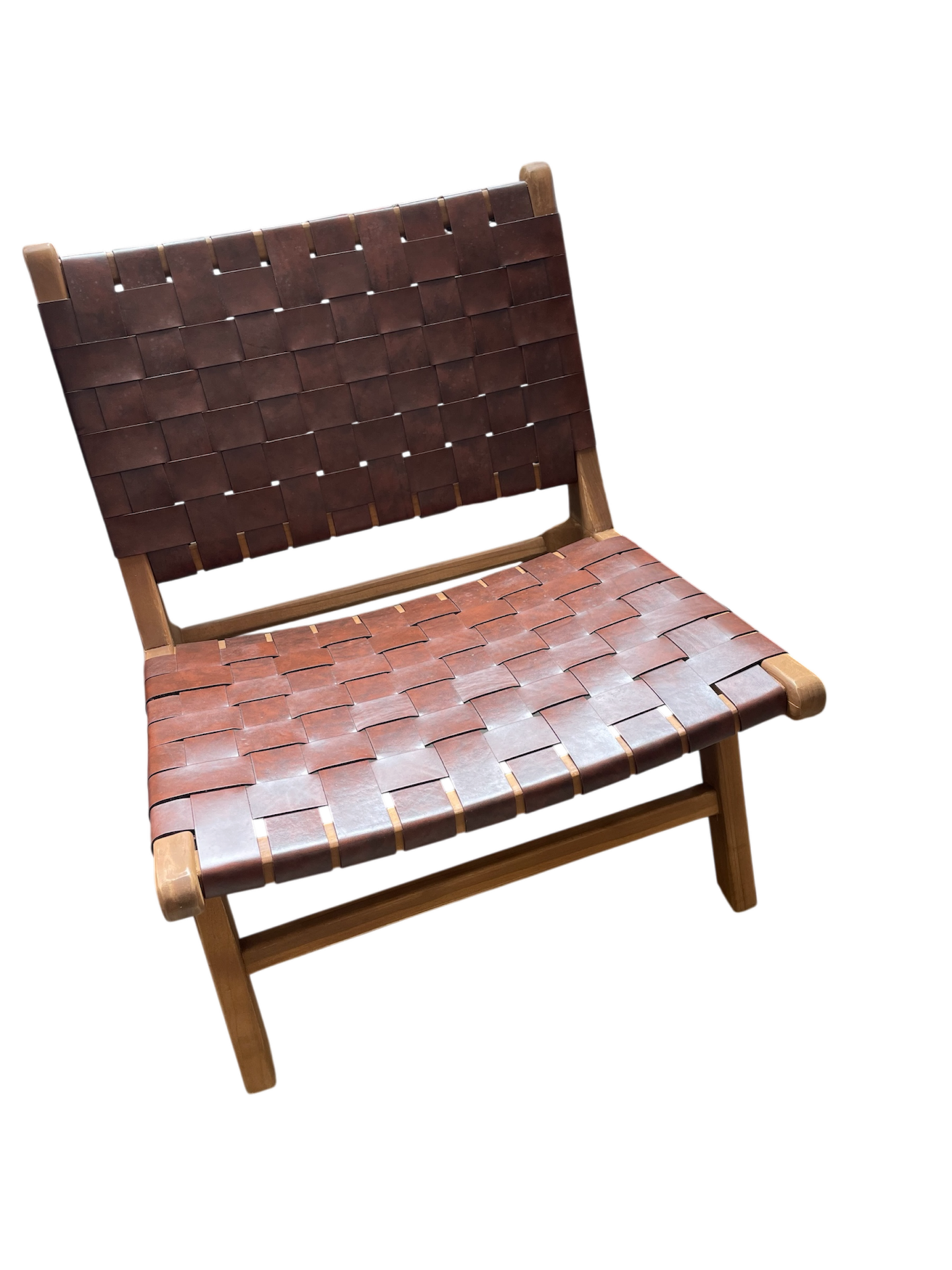Fauteuil en cuir tressé CALIXTA – Image 8