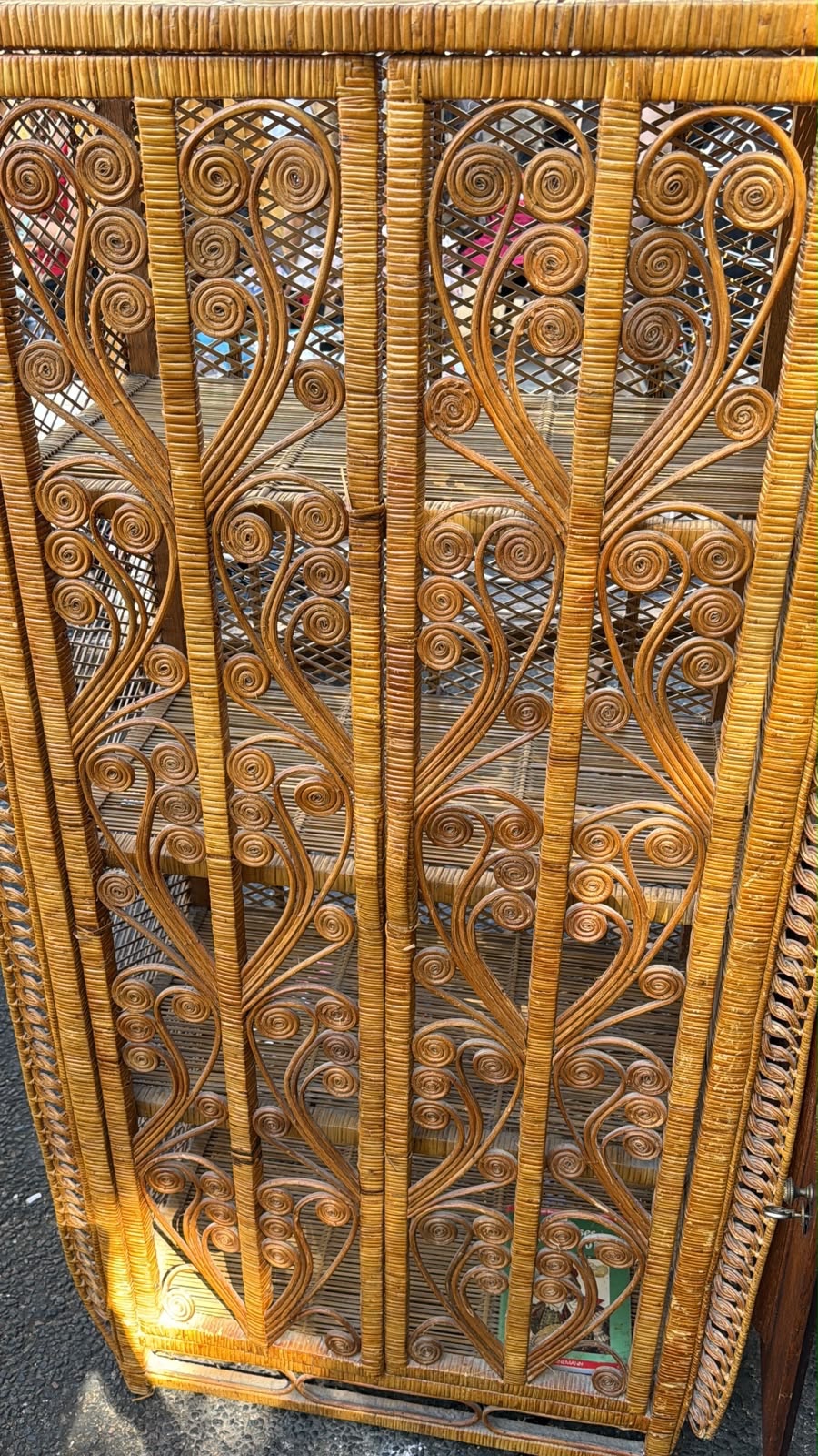Armoire en osier tressé des années 60 – Image 9