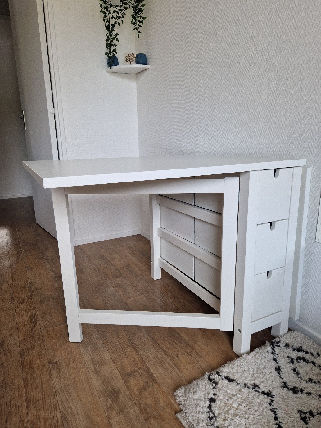 Table de salle à manger pliante avec rangement – Image 2