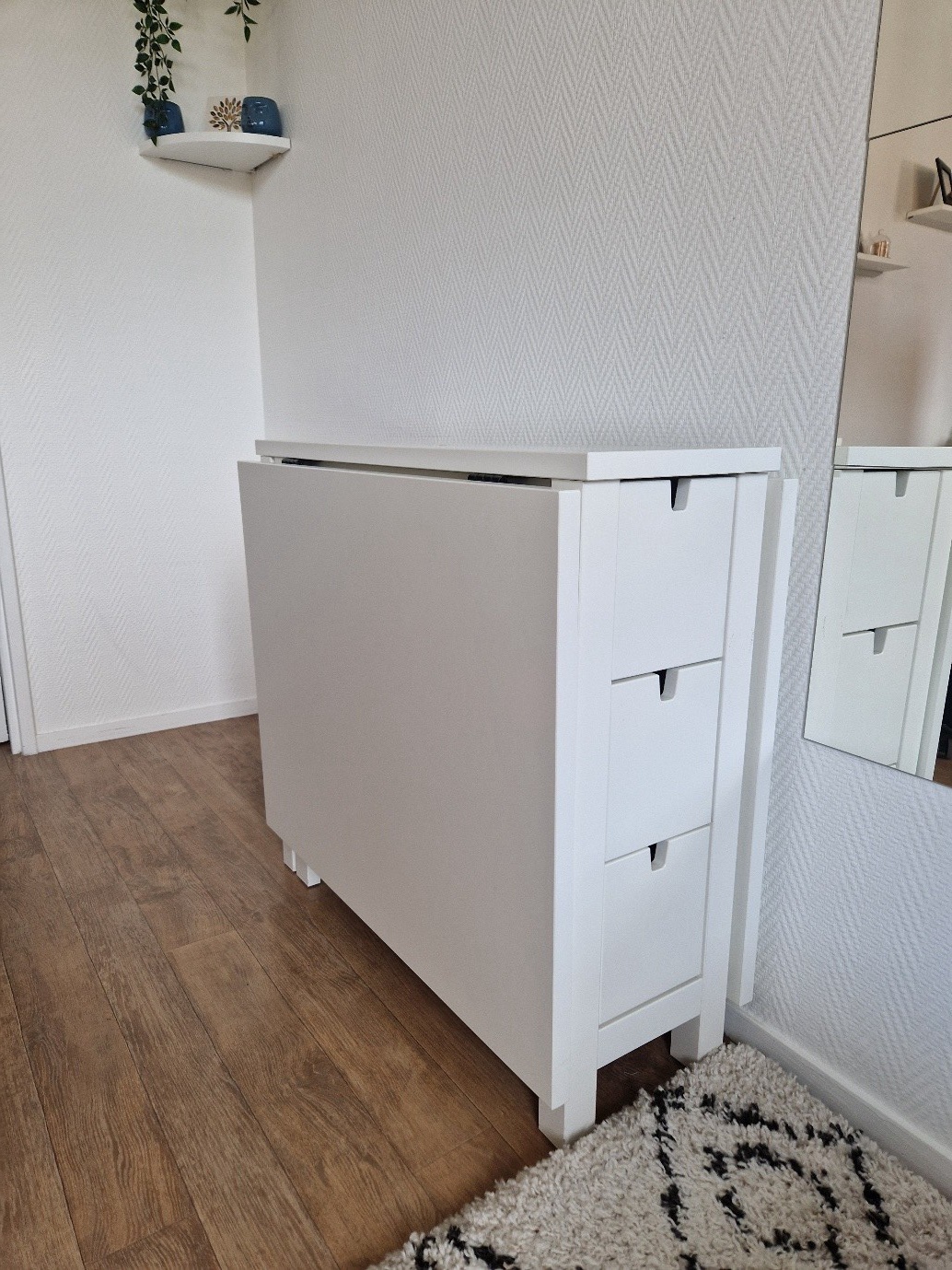 Table de salle à manger pliante avec rangement – Image 3
